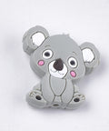 LIGHT GREY Food Grade Silicone Beads For Teethers, Beagle Dog/Koala 28mm Food Grade Silicone Beads For Teethers, Beagle Dog/Koala 28mm