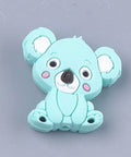 PALE TURQUOISE Food Grade Silicone Beads For Teethers, Beagle Dog/Koala 28mm Food Grade Silicone Beads For Teethers, Beagle Dog/Koala 28mm