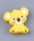 YELLOW Food Grade Silicone Beads For Teethers, Beagle Dog/Koala 28mm Food Grade Silicone Beads For Teethers, Beagle Dog/Koala 28mm