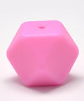 HOTPINK Food Grade Silicone Chewing Beads For Teethers,  Faceted Cube, 14mm Food Grade Silicone Chewing Beads For Teethers,  Faceted Cube, 14mm