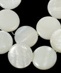 Freshwater Shell Beads, Flat Round, White, 20mm Freshwater Shell Beads, Flat Round, White, 20mm