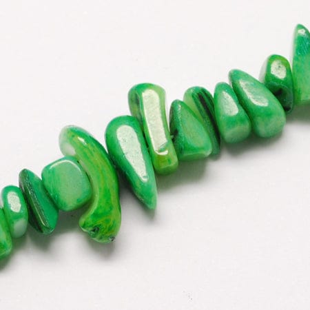 Freshwater Shell Chip Beads, Green, 8~18mm Freshwater Shell Chip Beads, Green, 8~18mm