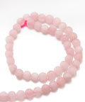 Frosted Natural Rose Quartz Beads, 8mm Frosted Natural Rose Quartz Beads, 8mm