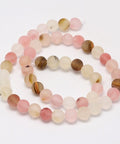 Frosted Round Glass Beads, Tigerskin Frosted Round Glass Beads, Tigerskin
