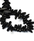 (GB4666) Natural Black Stone Bead Strands, Chip, Black Stone ​​Natural Black Stone Bead Strands, Chip, Black Stone