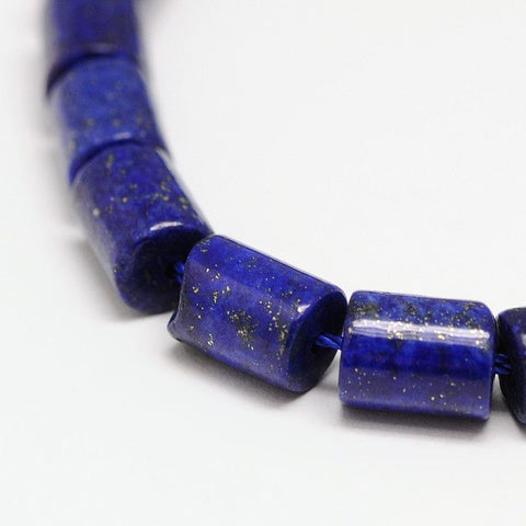 (GB4667) Natural Lapis Lazuli Column Bead Strands, Lapis Lazuli (+-42 PCS) ​​Natural Lapis Lazuli Column Bead Strands, Lapis Lazuli