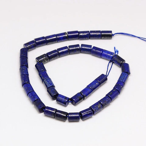 (GB4667) Natural Lapis Lazuli Column Bead Strands, Lapis Lazuli (+-42 PCS) ​​Natural Lapis Lazuli Column Bead Strands, Lapis Lazuli