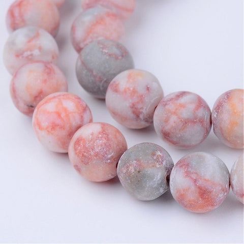 (GB4682) Natural Netstone Beads Strands, Round, Frosted 8MM (GB4682) Natural Netstone Beads Strands, Round, Frosted 8MM
