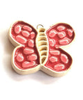 (GB5584) Ceramic Enamelled Pendant Butterfly 56x47mm Ceramic Enamelled Pendant Butterfly 56x47mm