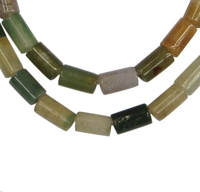 Gemstone Bead, Tube, Natural Indian Agate, Colorful 3x5mm Gemstone Bead, Tube, Natural Indian Agate, Colorful 3x5mm