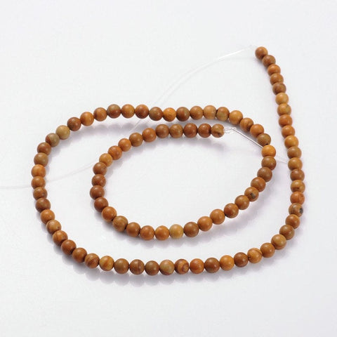 Gemstone Beads Strands, Wood Lace Stone, Round  4mm Gemstone Beads Strands, Wood Lace Stone, Round  Size: about 4mm in diameter, hole: about 0.8mm, 15~16", about 100pcs/strand