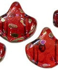 (GINK-R890080) Matubo Ginkgo Leaf Bead 7.5 x 7.5mm Siam Ruby - Rembrandt (10 GMS) (GINK-R890080) Matubo Ginkgo Leaf Bead 7.5 x 7.5mm Siam Ruby - Rembrandt (10 GMS)