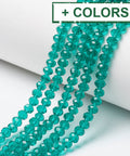 Glass Bead Strands, Faceted, Rondelle, 8x6mm Glass Bead Strands, Faceted, Rondelle, 8x6mm