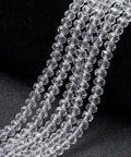 Clear Glass Bead Strands, Faceted, Rondelle, 8x6mm Glass Bead Strands, Faceted, Rondelle, 8x6mm