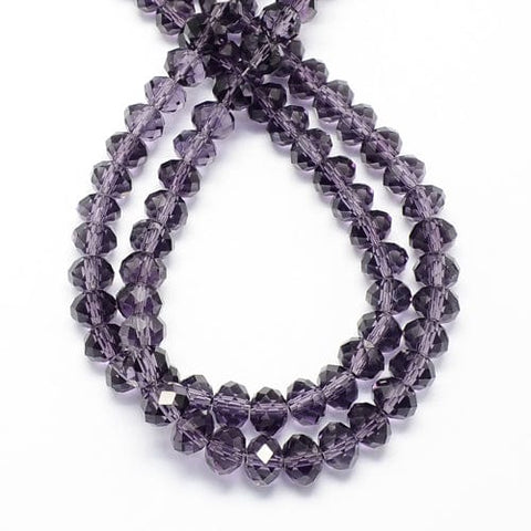 Glass beads 8x6mm Indigo Glass beads 8x6mm Indigo