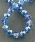 Glass beads AB Blue 6x5mm (EB1570) Glass beads AB Blue 6x5mm (EB1570)