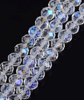 CLEAR AB Glass Beads, Pearl Luster Plated, Crystal Faceted Rondelle, 10x7mm Glass Beads, Pearl Luster Plated, Crystal Faceted Rondelle, 10x7mm