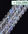 Glass Beads, Pearl Luster Plated, Crystal Faceted Rondelle, 10x7mm Glass Beads, Pearl Luster Plated, Crystal Faceted Rondelle, 10x7mm