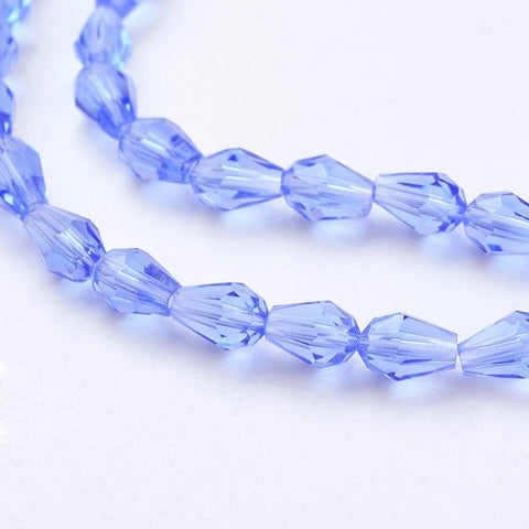 ROYAL BLUE Glass Beads Strands, Faceted, 6x4mm Glass Beads Strands, Faceted, 6x4mm