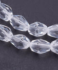 CLEAR Glass Beads Strands, Faceted, 6x4mm Glass Beads Strands, Faceted, 6x4mm