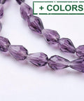 Glass Beads Strands, Faceted, 6x4mm Glass Beads Strands, Faceted, 6x4mm
