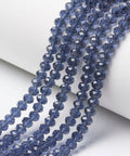 SLATE BLUE Glass Beads Strands, Faceted, Rondelle, 6x5mm Glass Beads Strands, Faceted, Rondelle, 6x5mm