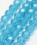 SKY BLUE Glass Beads Strands, Faceted, Round, 8mm Glass Beads Strands, Faceted, Round, 8mm