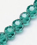 TEAL Glass Beads Strands, Faceted, Round, 8mm Glass Beads Strands, Faceted, Round, 8mm