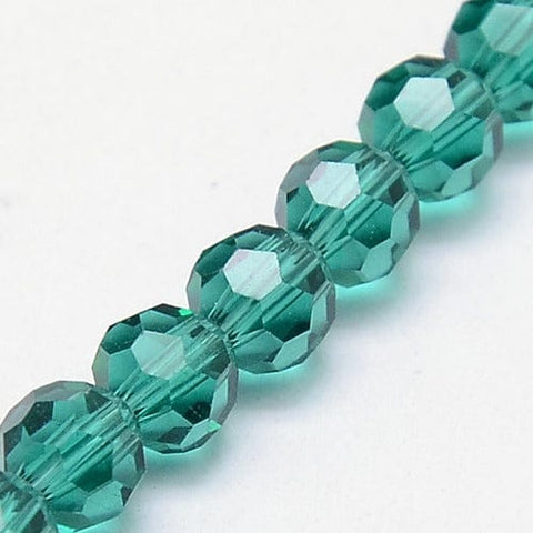TEAL Glass Beads Strands, Faceted, Round, 8mm Glass Beads Strands, Faceted, Round, 8mm