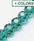 Glass Beads Strands, Faceted, Round, 8mm Glass Beads Strands, Faceted, Round, 8mm