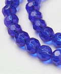 Glass Beads Strands, Faceted, Round, Blue  8mm Glass Beads Strands, Faceted, Round, Blue  8mm