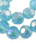 Glass Beads Strands, Faceted Round, SkyBlue, AB Color Plated 8MM Glass Beads Strands, Faceted Round, SkyBlue, AB Color Plated The beads about 8mm 
