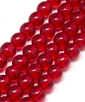 Glass Beads Strands, Round, Red 6mm Glass Beads Strands, Round, Red 6mm