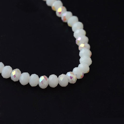 Glass beads White smoke 4x3mm (BE3472) Glass beads White smoke 4x3mm (BE3472)