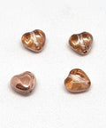(00030-27101) CRYSTAL CAPRI GOLD (HE00030-X) GLASS CRYSTAL HEARTS 6 MM  (30 PCS) (HE00030-X) GLASS CRYSTAL HEARTS 6 MM  (30 PCS)