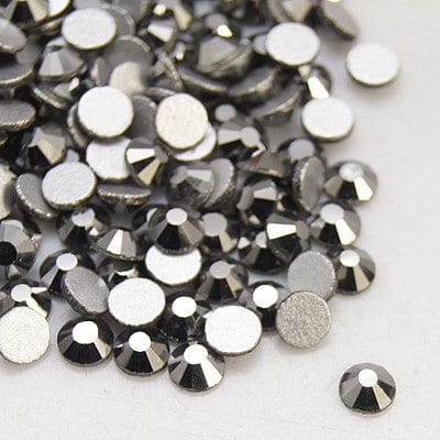 HEMATITE (FB-SS16-566) Glass Flat Back Rhinestone, Grade A, Back Plated, 3.8~4mm (5 GMS) Glass Flat Back Rhinestone, Grade A, Back Plated, 3.8~4mm (5 GMS)