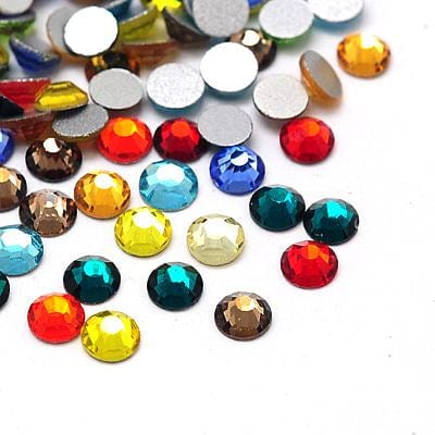 MIX Glass Flat Back Rhinestone, Grade A, Back Plated, 3.8~4mm (5 GMS) Glass Flat Back Rhinestone, Grade A, Back Plated, 3.8~4mm (5 GMS)