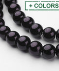 Glass Pearl Beads Strands, Pearlized, Round, 10mm Glass Pearl Beads Strands, Pearlized, Round, Black Size: about 10mm in diameter, hole: 1mm, about 85pcs/strand