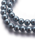 GREY Glass Pearl Beads Strands, Pearlized, Round, 10mm Glass Pearl Beads Strands, Pearlized, Round, Black Size: about 10mm in diameter, hole: 1mm, about 85pcs/strand