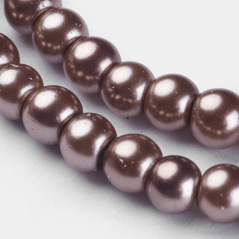 DARK GREY Glass Pearls, 4mm Glass Pearls 4mm Gold 