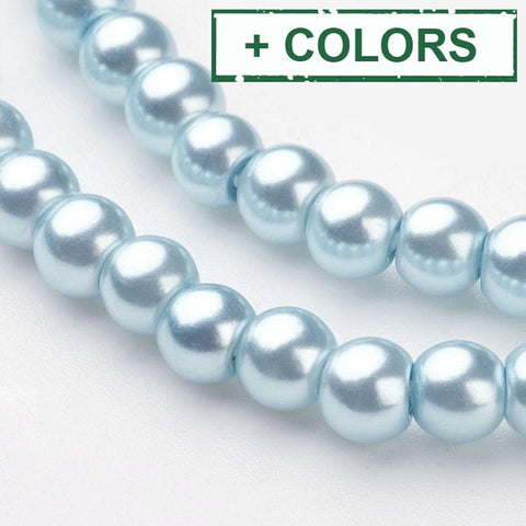 Glass Pearls, 4mm Glass Pearls 4mm Gold 