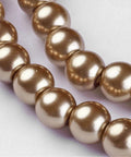Glass Pearls 8mm Gold (1 STR) Glass Pearls 8mm Gold (1 STR)