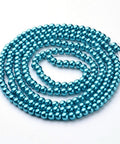 Glass Pearls, Teal, 4mm Glass Pearls 4mm Teal