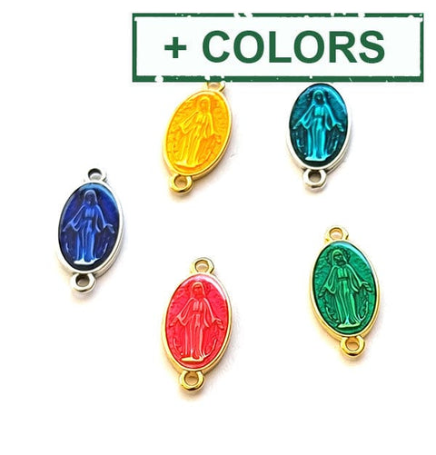 (GQ6189X) Oval motif Madonna with 2 rings (2 PCS) (GQ6189X) Oval motif Madonna with 2 rings (2 PCS)