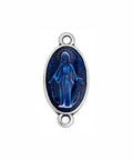 (GQ6189F) SILV ANT/COBALT BLUE (GQ6189X) Oval motif Madonna with 2 rings (2 PCS) (GQ6189X) Oval motif Madonna with 2 rings (2 PCS)