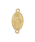 (GQ6189A) GOLD PLATED (GQ6189X) Oval motif Madonna with 2 rings (2 PCS) (GQ6189X) Oval motif Madonna with 2 rings (2 PCS)