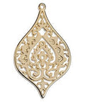 (GQ6252A) Wire Drop Pendant 34x56mm 24KT GOLD PLATED (1 PC) Wire Drop Pendant  24 KT GOLD PLATED   34X56MM