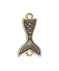 (GQ6437C) NAVY BLUE (GQ6437X) Motif mermaid tail with 2 eyes  21.6 x 11.4MM (2 PCS) Motif mermaid tail with 2 eyes  21.6 x 11.4MM 24KT GOLD PLATED