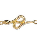 (GQ6443A) 24KT GOLD PATED (GQ6443X) Good Quality Metal Alloy 31 x 10mm snake with 2 eyes (2 pcs) (GQ6443X) Good Quality Metal Alloy 31 x 10mm snake with 2 eyes (2 pcs)