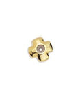 (GQ6490A) Good Quality Metal Alloy  Bead stopper cross Φ1mm 24KT GOLD PLATED (4 PCS) Bead stopper cross Φ1mm Hole: Ø 1
